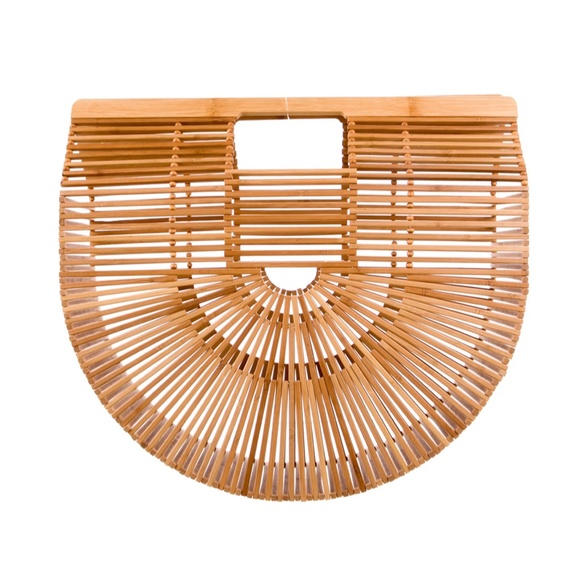 Cult Gaia Large Bamboo Ark Bag Natural Top Handle Bag - Picture 9 of 15